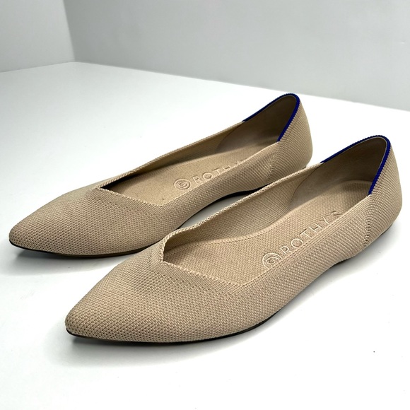 Rothy’s The Point Ballet Flat in Ecru Size 9 - Picture 2 of 16